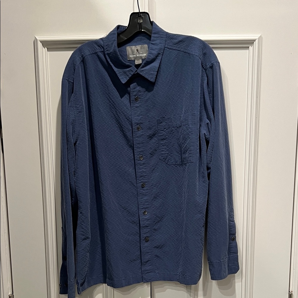 Royal Robbins Navy Casual Button-Down Shirt